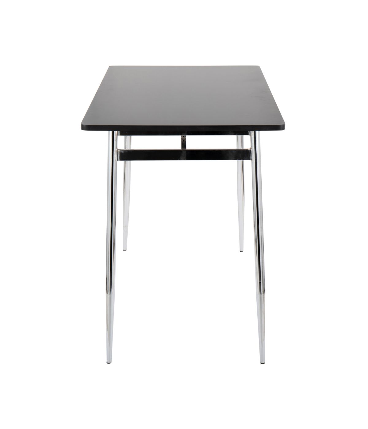  LumiSource Marcel Counter Table Chrome & Black - Chrome & Black - Bonton