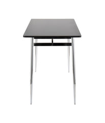 Marcel Counter Table Chrome & Black