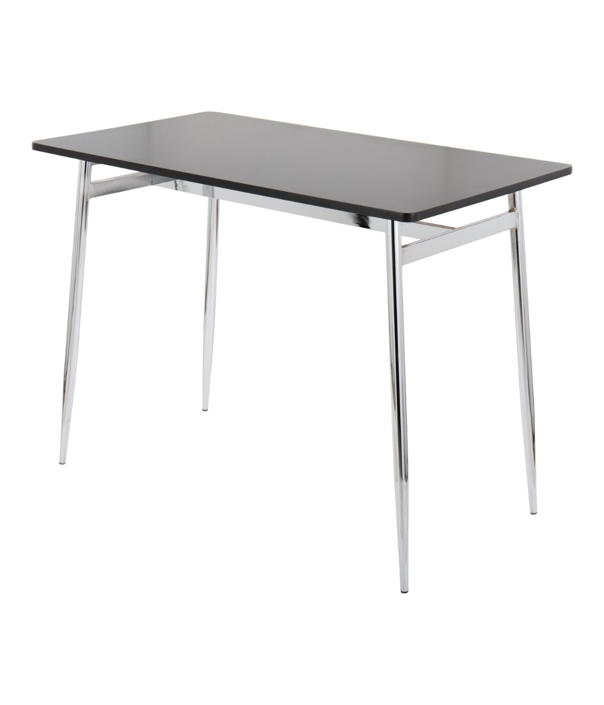  LumiSource Marcel Counter Table Chrome & Black - Chrome & Black - Bonton