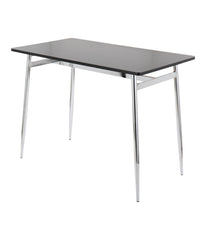 Marcel Counter Table Chrome & Black