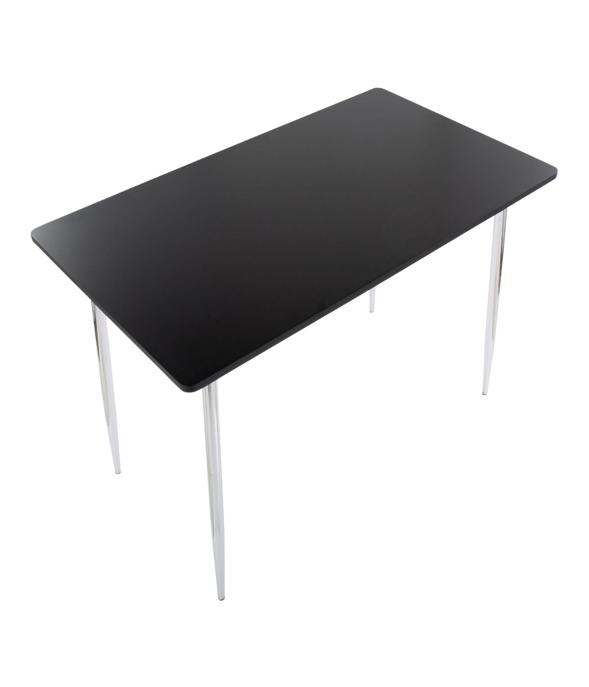  LumiSource Marcel Counter Table Chrome & Black - Chrome & Black - Bonton