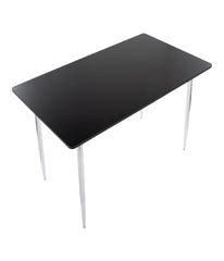 Marcel Counter Table Chrome & Black