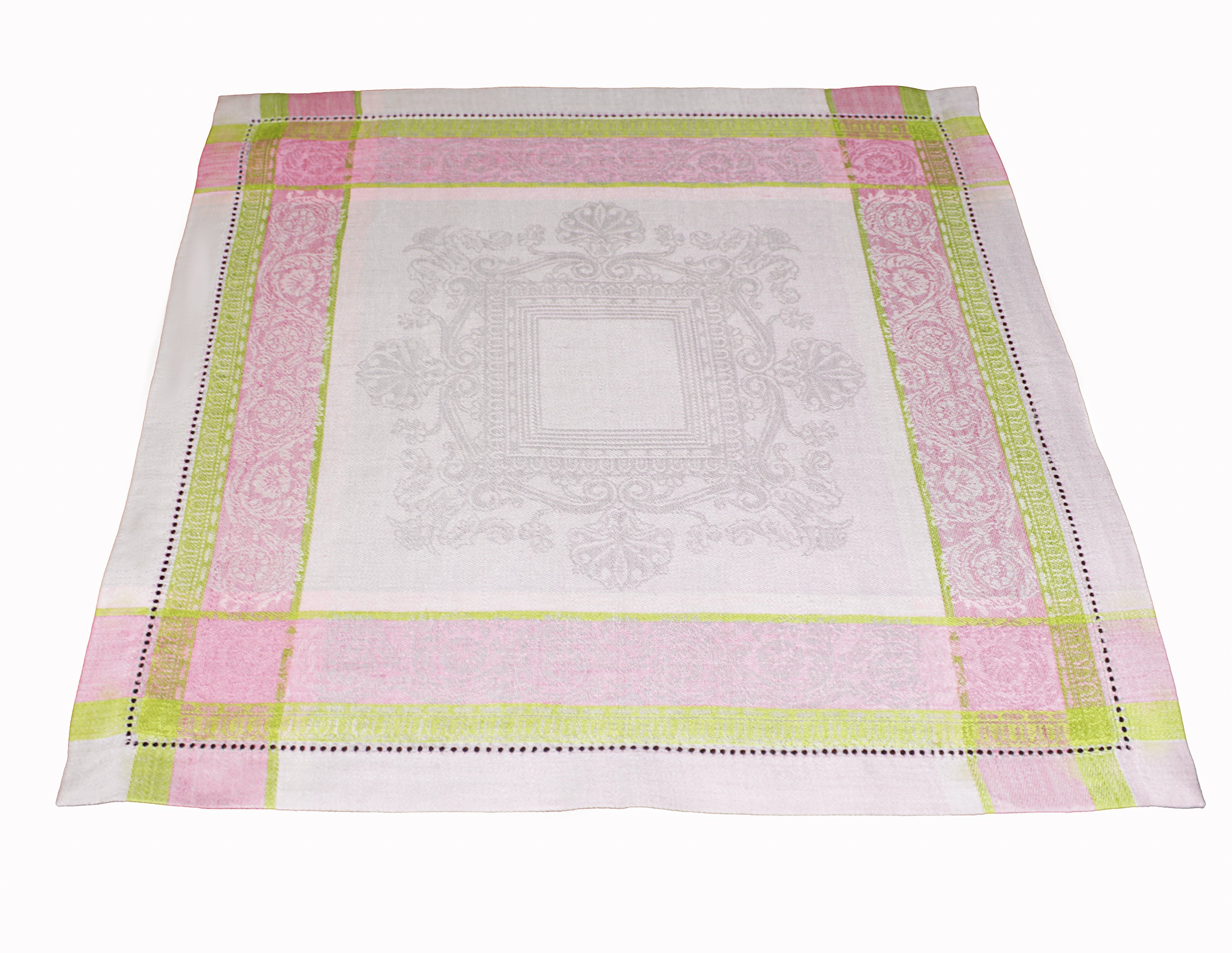  French Home Cleopatra Set of 6 Linen Napkins - Chartreuse, Rose, and Pale Lavender - Default Title - Bonton