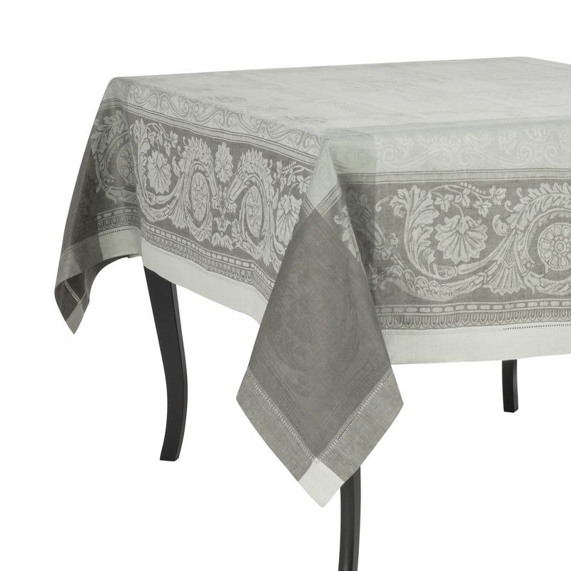  French Home Cleopatra Linen Tablecloth Shades of Gray - Shades of Gray - Bonton