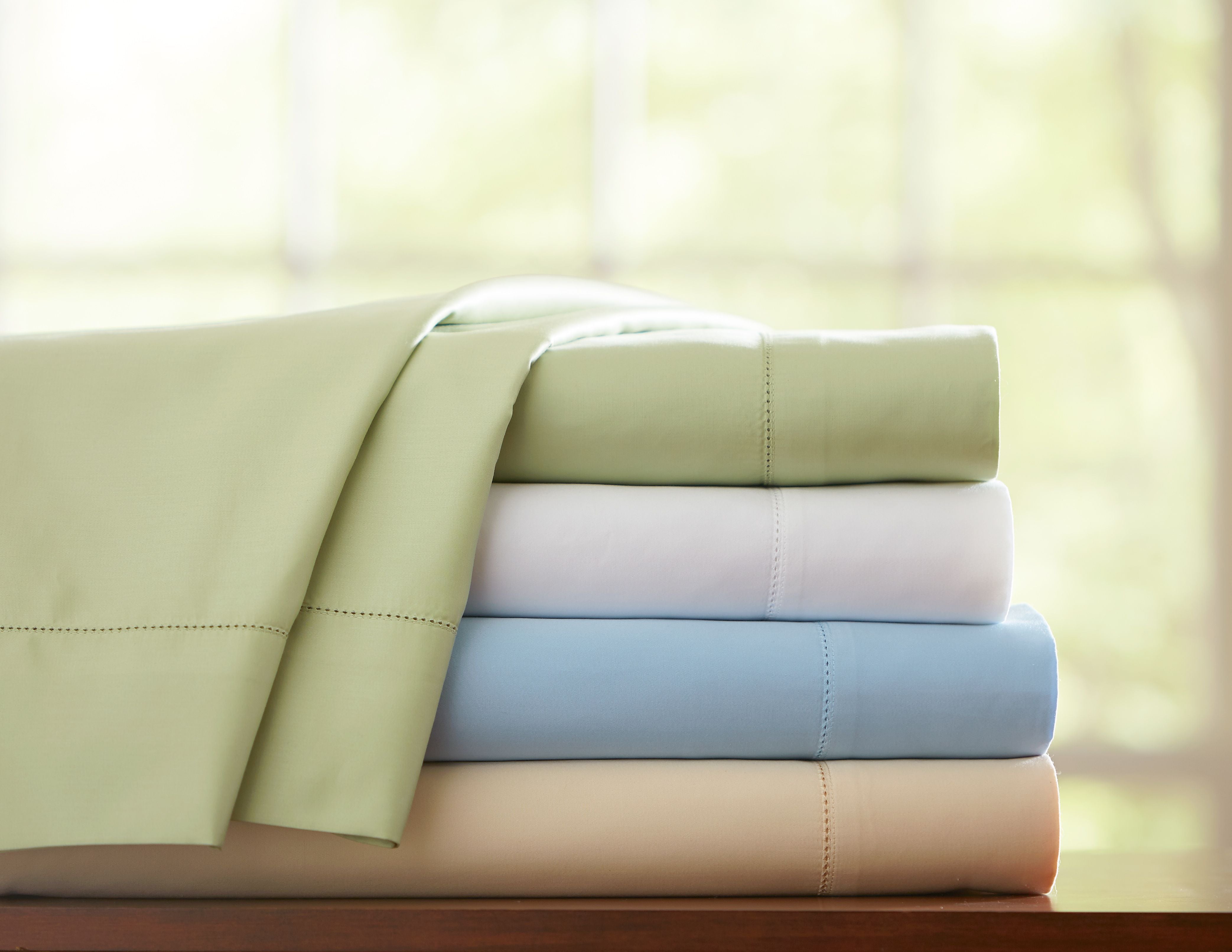  Pointehaven 800 Thread Count Cotton Pillowcases - Sage - Bonton