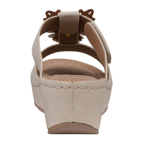 Women's Talia Tan Floral Wedge Sandals