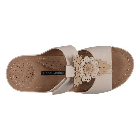 Women's Talia Tan Floral Wedge Sandals