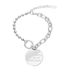 Ball & Link Chain Bracelet with Pendant