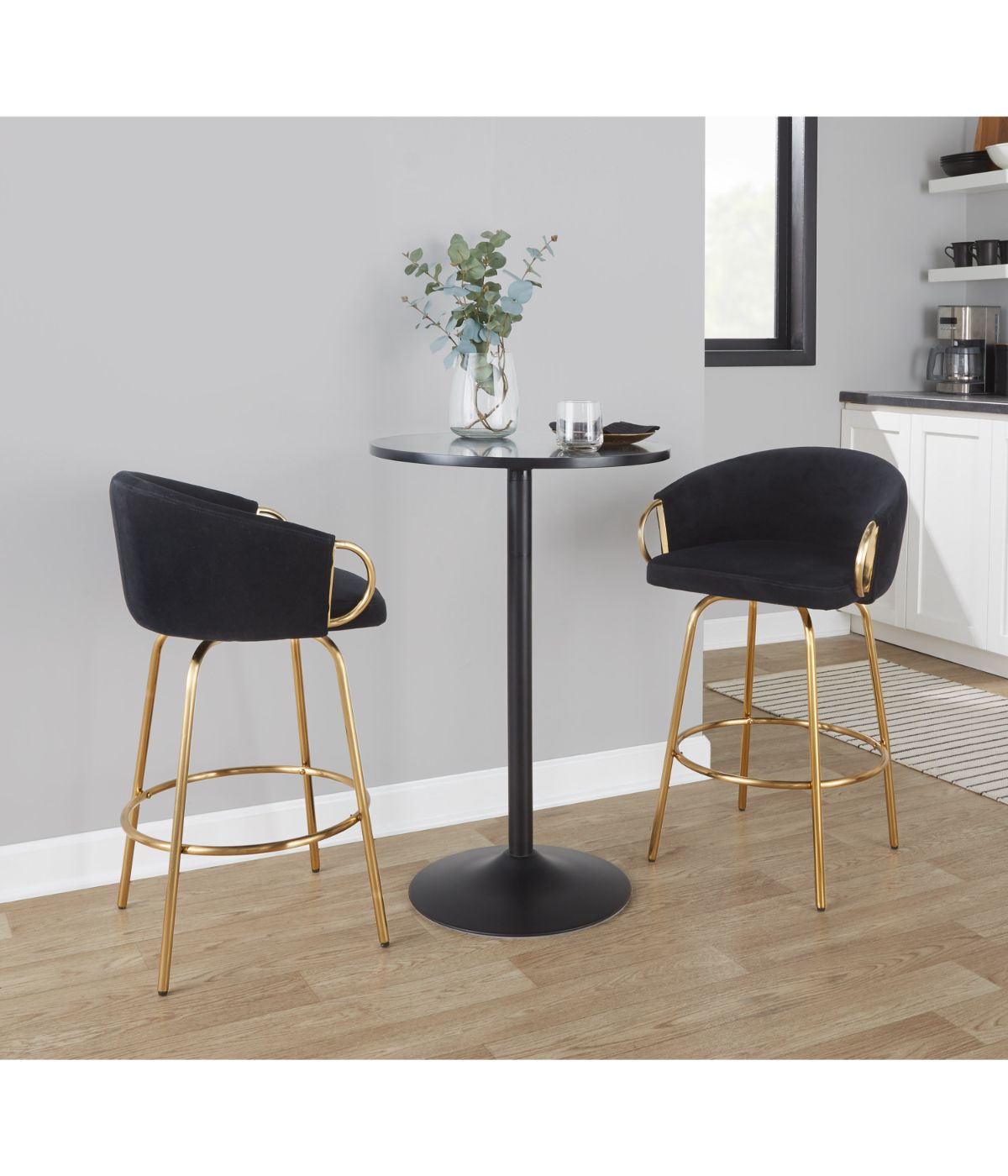  LumiSource Pebble Table Black - Black - Bonton