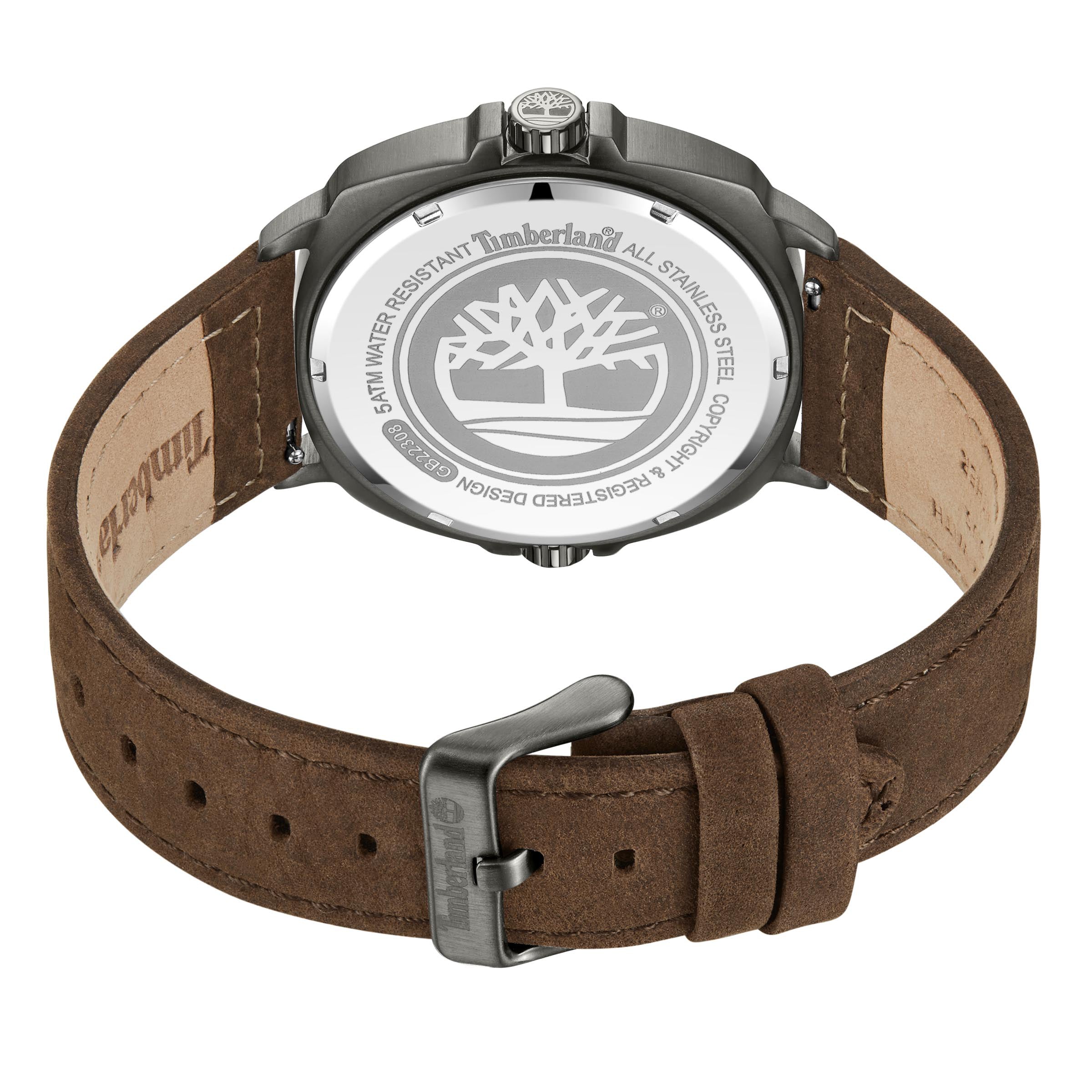  Timberland Williston Three Date Hand Watch - Brown - Bonton