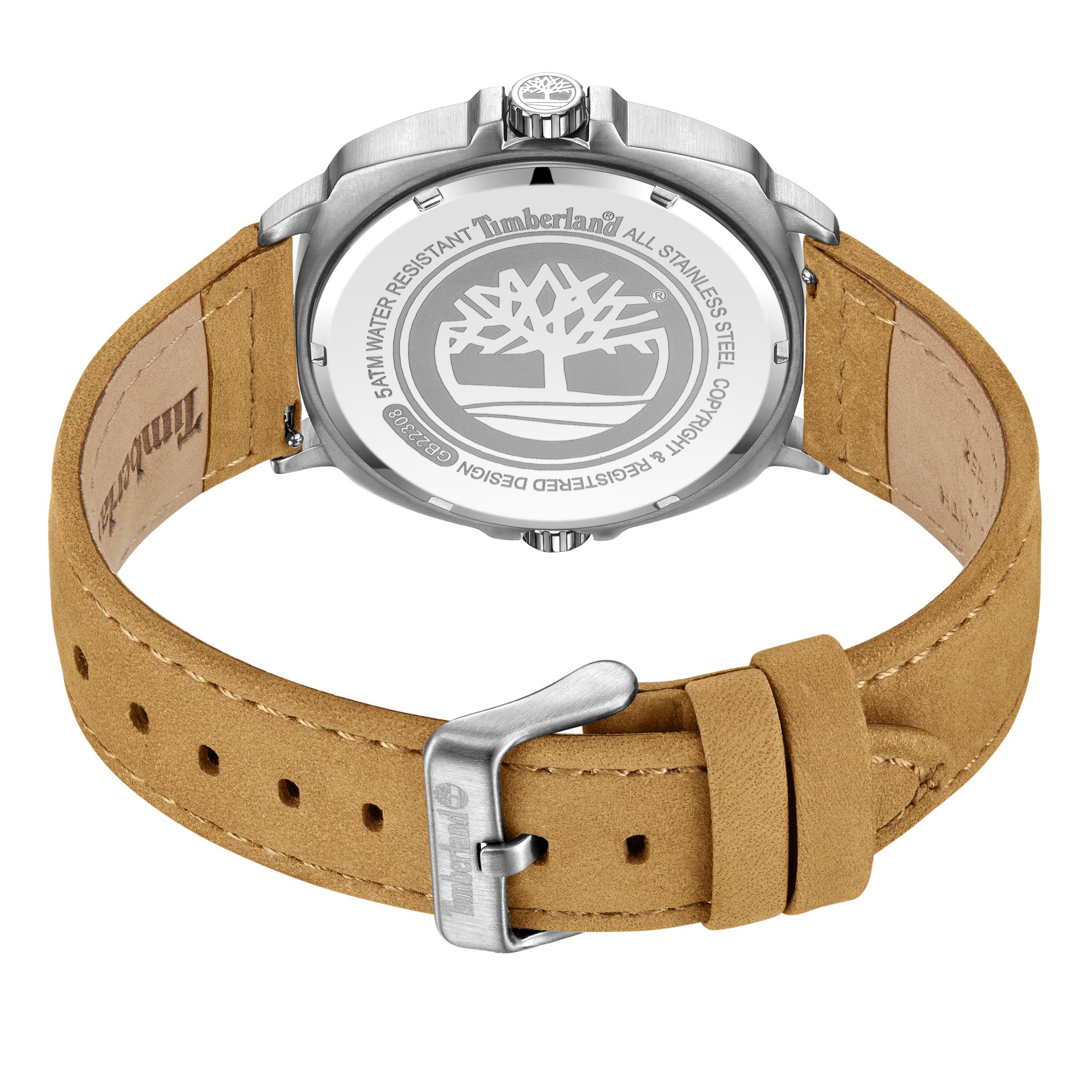  Timberland Williston Three Date Hand Watch - Wheat - Bonton