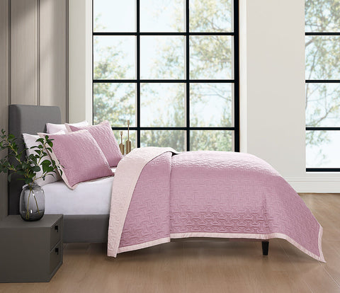 Bebejan 3 Piece Textured Quilted Coverlet Set