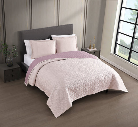 Bebejan 3 Piece Textured Quilted Coverlet Set