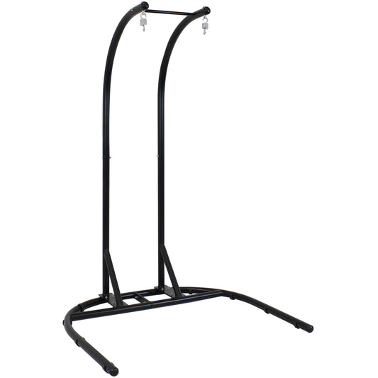 Deluxe Powder-Coated Steel U-Shaped Hanging Egg Chair Loveseat Stand, 76"