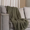 Two-Toned Organic Throw Blanket Olive Green