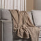 Two-Toned Organic Throw Blanket Beige