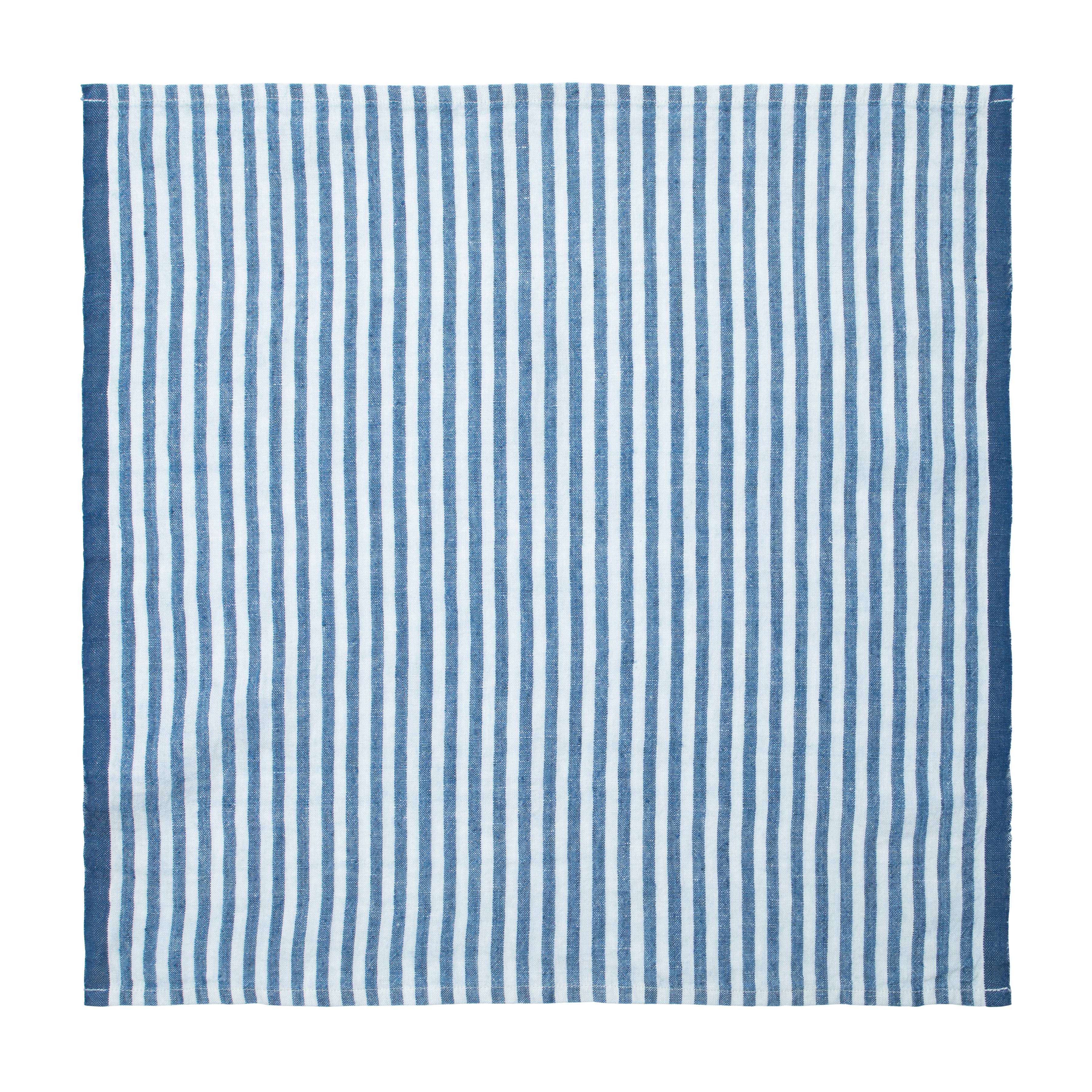  Caravan Ticking Stripe Napkin 20x20 - Set of 4 - Basil - Bonton