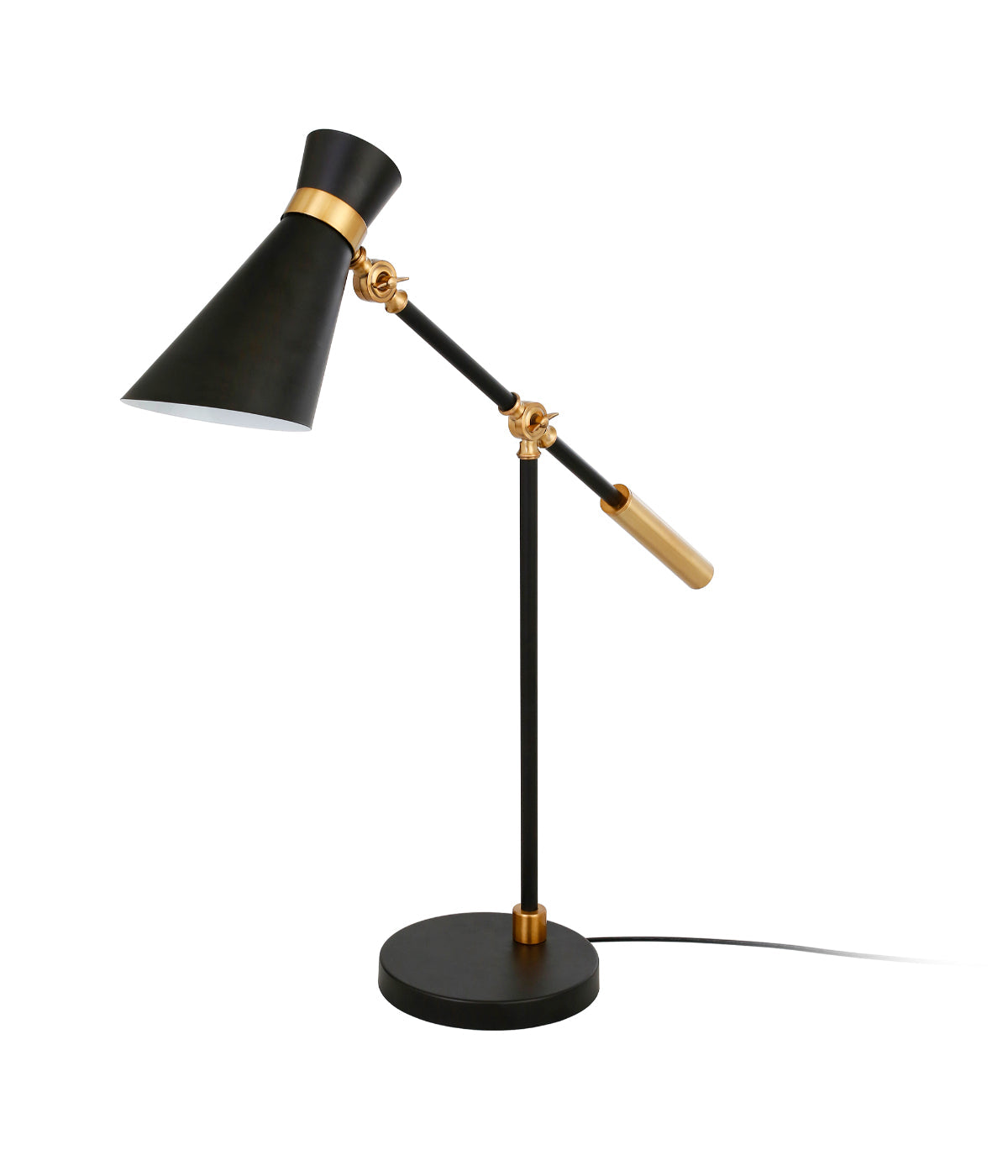 Einer Two-Tone Table Lamp with Metal Shade Black & Brass