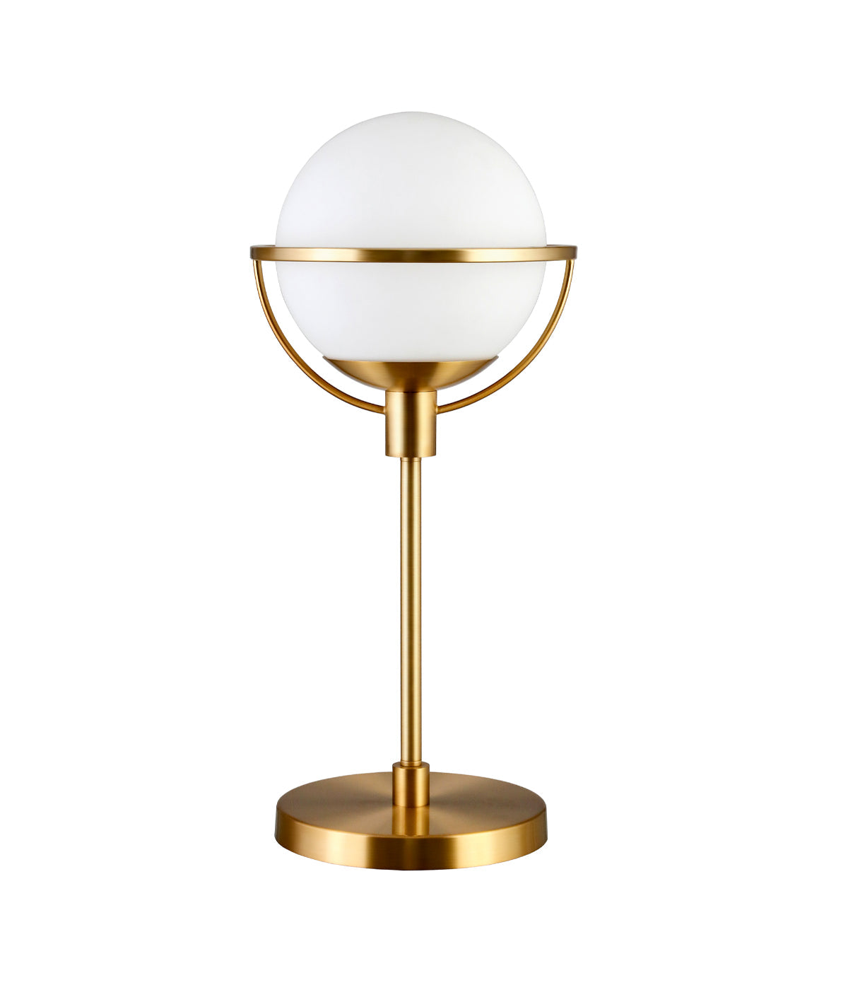 Jans Globe & Stem Table Lamp with Glass Shade Brass
