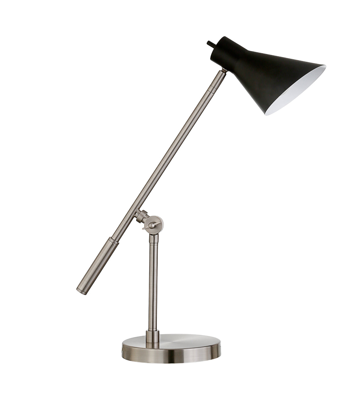 Carter Two-Tone Table Lamp with Metal Shade Brushed Nickel