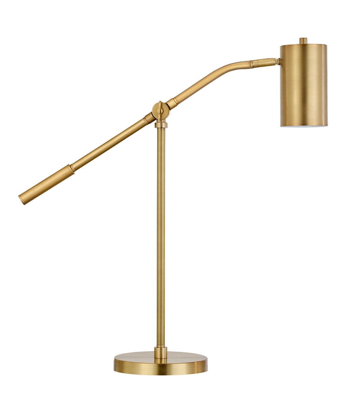 Luke Boom Arm Table Lamp with Metal Shade Brass