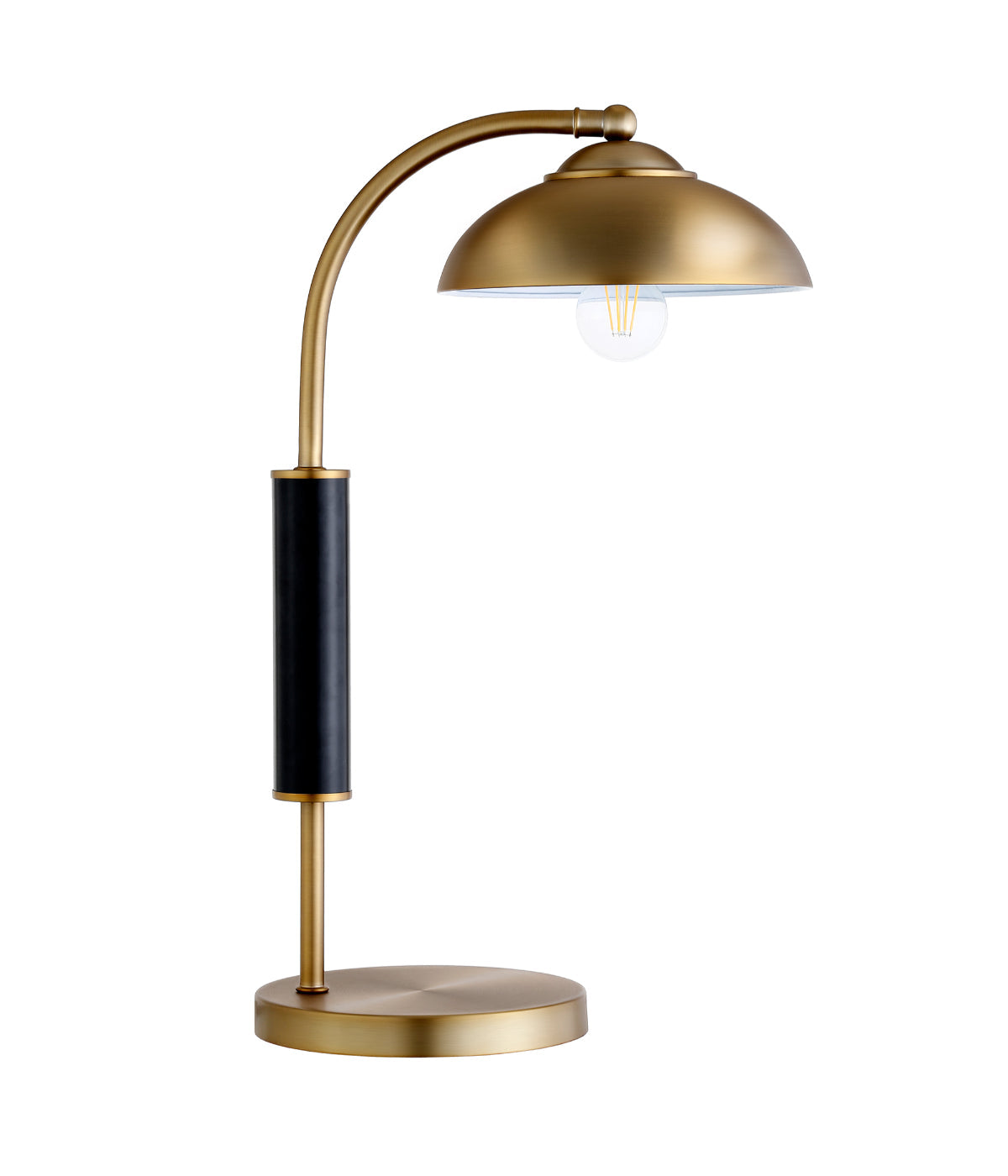 Gianna Two-Tone Table Lamp with Metal Shade Brass & Matte Black