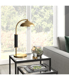 Gianna Two-Tone Table Lamp with Metal Shade Brass & Matte Black