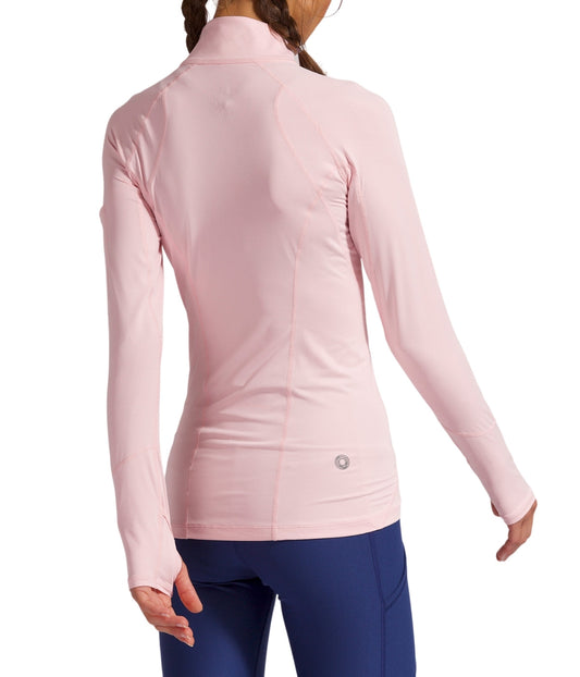 BloqUV Women's UPF 50+ Sun Protection Mock Neck Quarter Zip Top