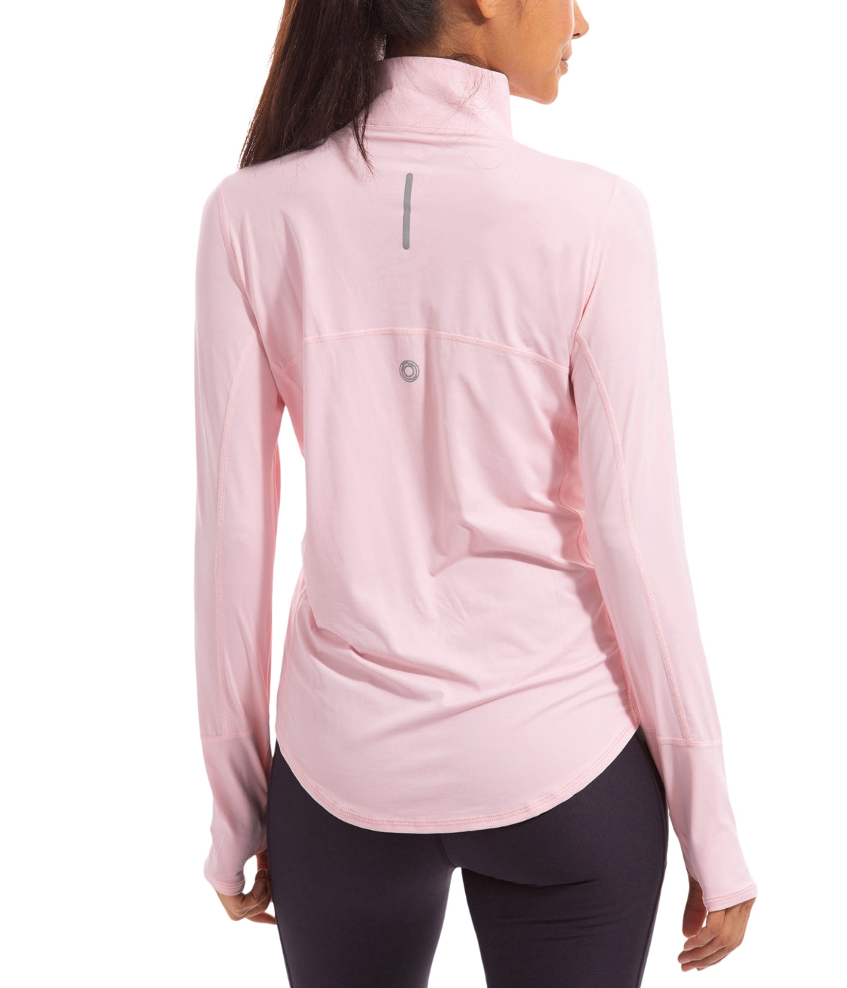  BloqUV BloqUV Women's UPF 50+ Sun Protection Relaxed Mock Neck Quarter Zip Top - Tickle Me Pink - Bonton