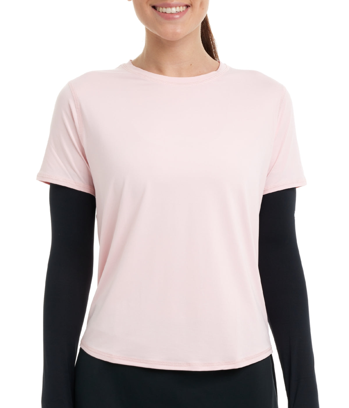  BloqUV BloqUV Women's UPF 50+ Sun Protection Short Sleeve Crew Top - Tickle Me Pink - Bonton