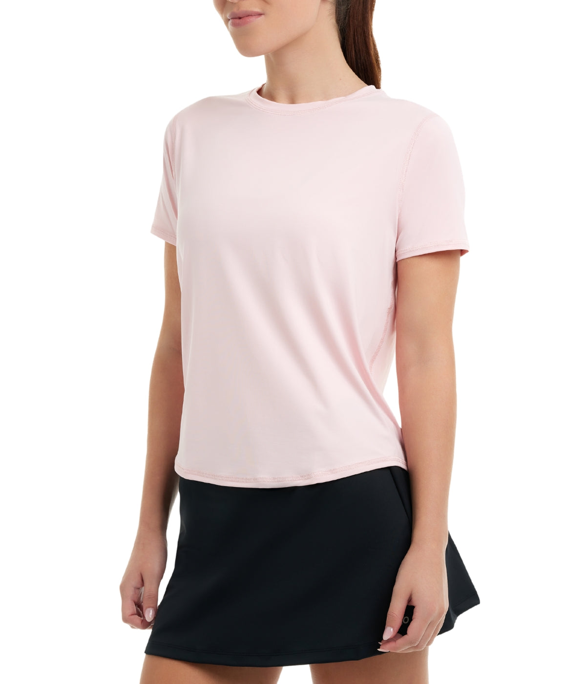  BloqUV BloqUV Women's UPF 50+ Sun Protection Short Sleeve Crew Top - Tickle Me Pink - Bonton