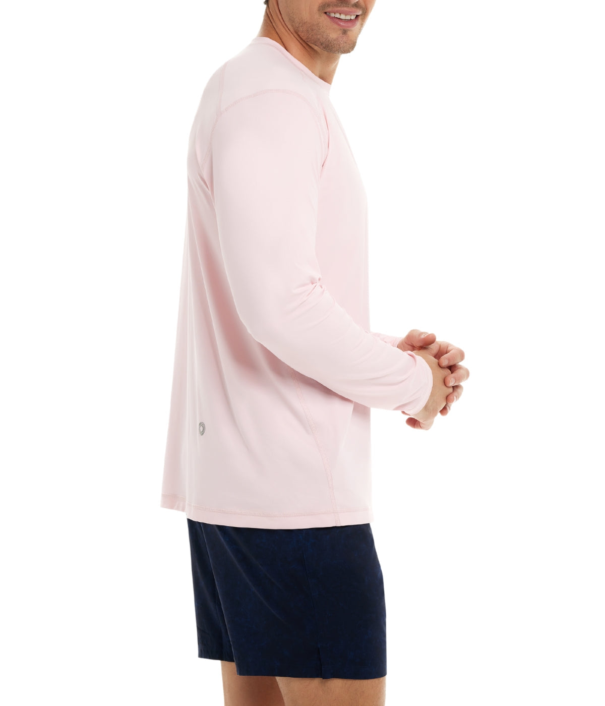  BloqUV BloqUV Men's UPF 50+ Sun Protection Long Sleeve Jet Tee Top - Tickle Me Pink - Bonton