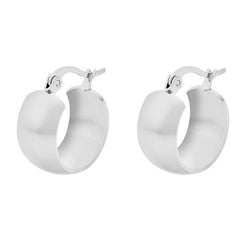 Classic Wide Rounded Hoop Earrings