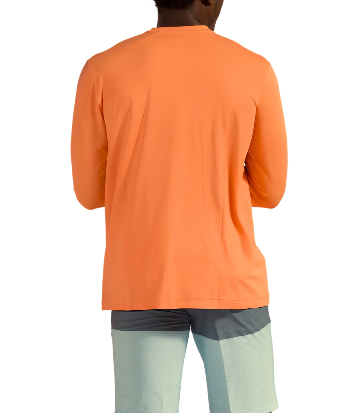  BloqUV BloqUV Men's UPF 50+ Sun Protection Long Sleeve Jet Tee Top - Tangerine - Bonton