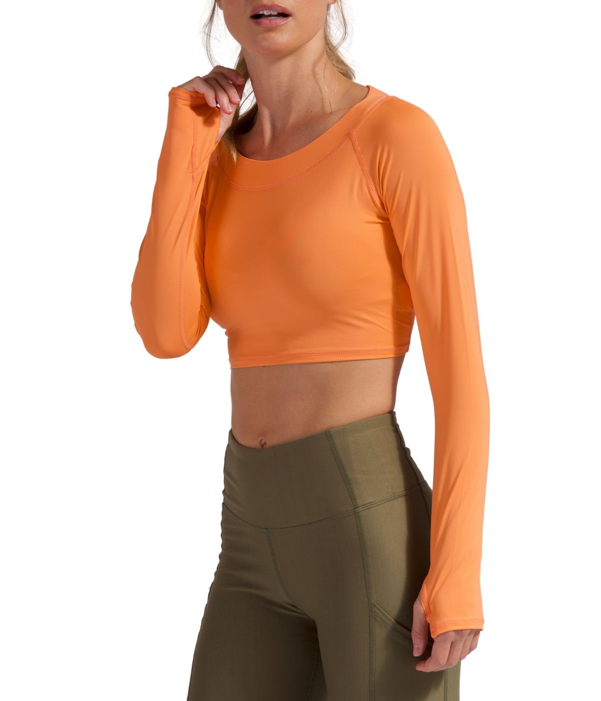  BloqUV BloqUV Women's UPF 50+ Sun Protection Crop Top - Tangerine - Bonton