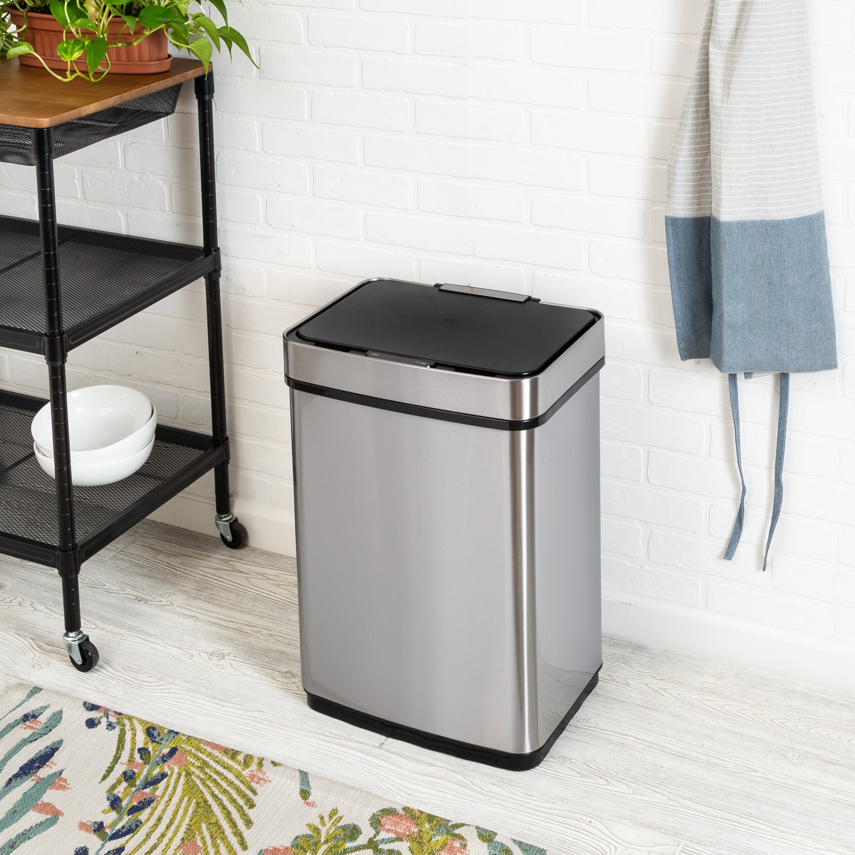  Honey-Can-Do Motion Sensor Trash Can With Easy Bag Removal - Black - Bonton