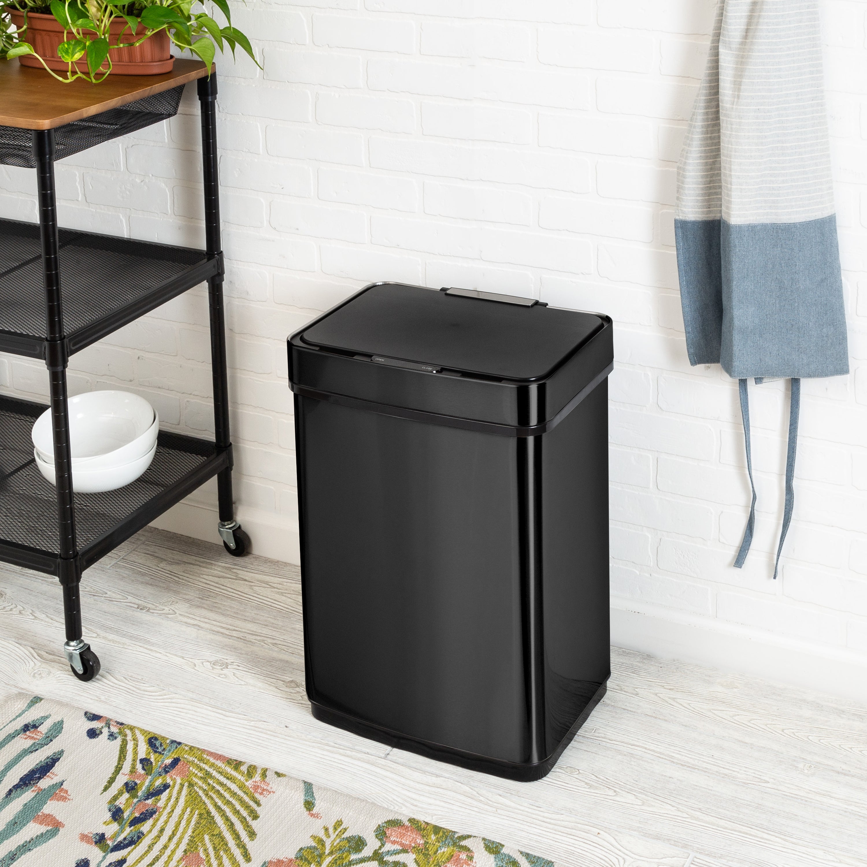  Honey-Can-Do Motion Sensor Trash Can With Easy Bag Removal - Black - Bonton