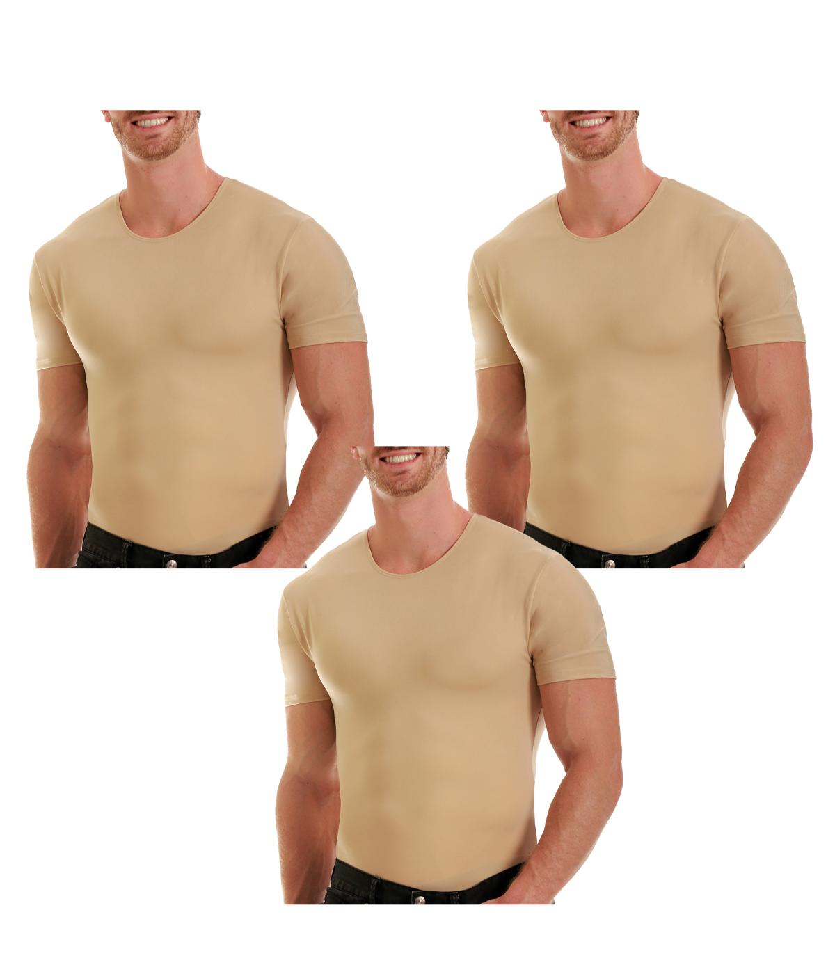  Insta Slim 3-Pack Short Sleeve Crewnecks - Nude - Bonton