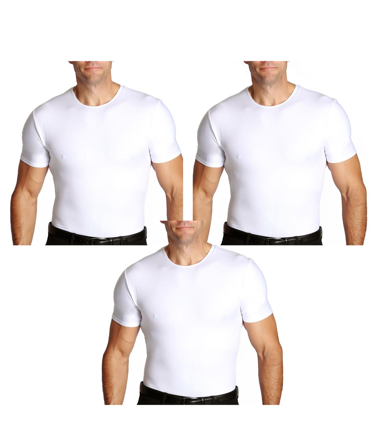  Insta Slim 3-Pack Short Sleeve Crewnecks - White - Bonton