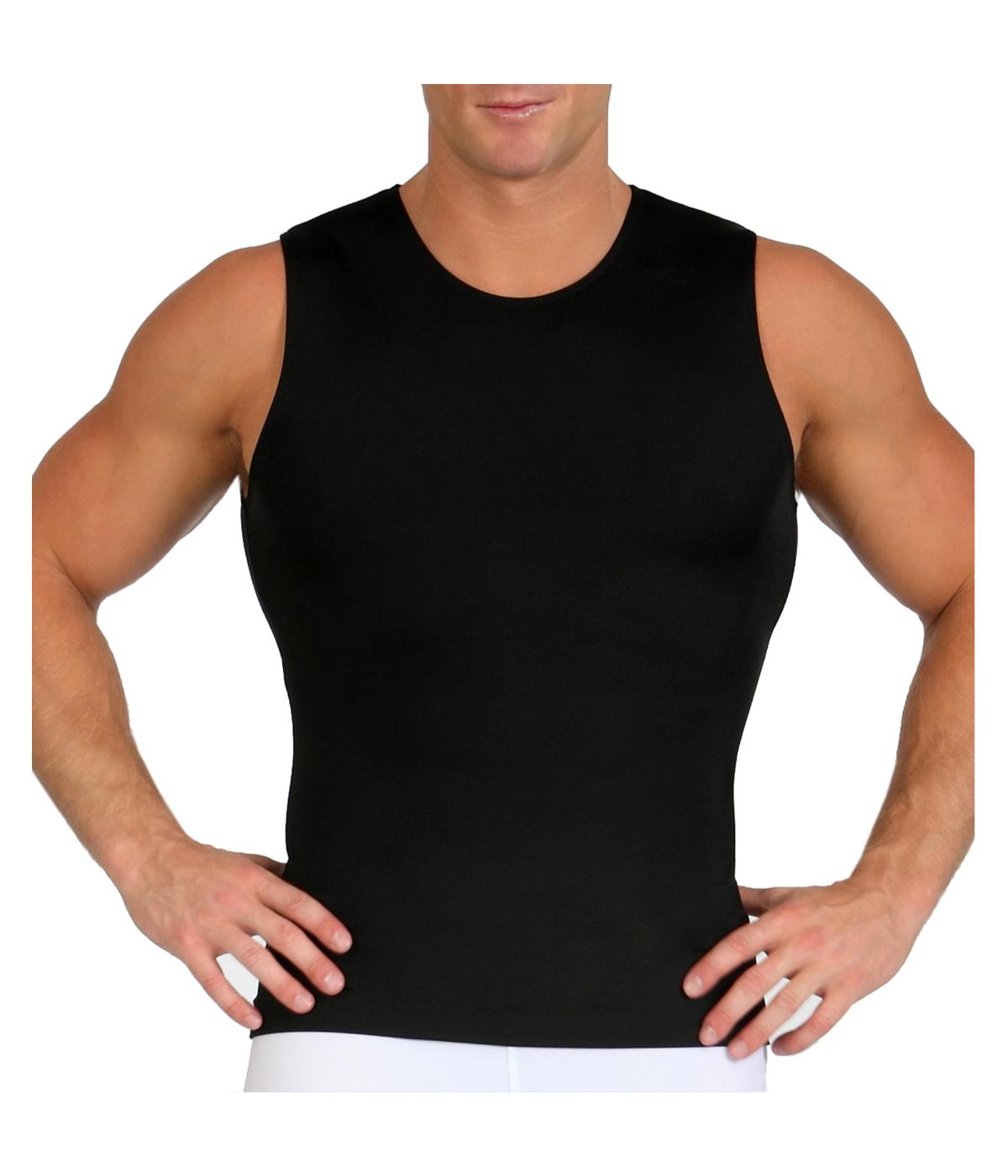  Insta Slim Men Sleeveless Crewneck Tank - Black - Bonton