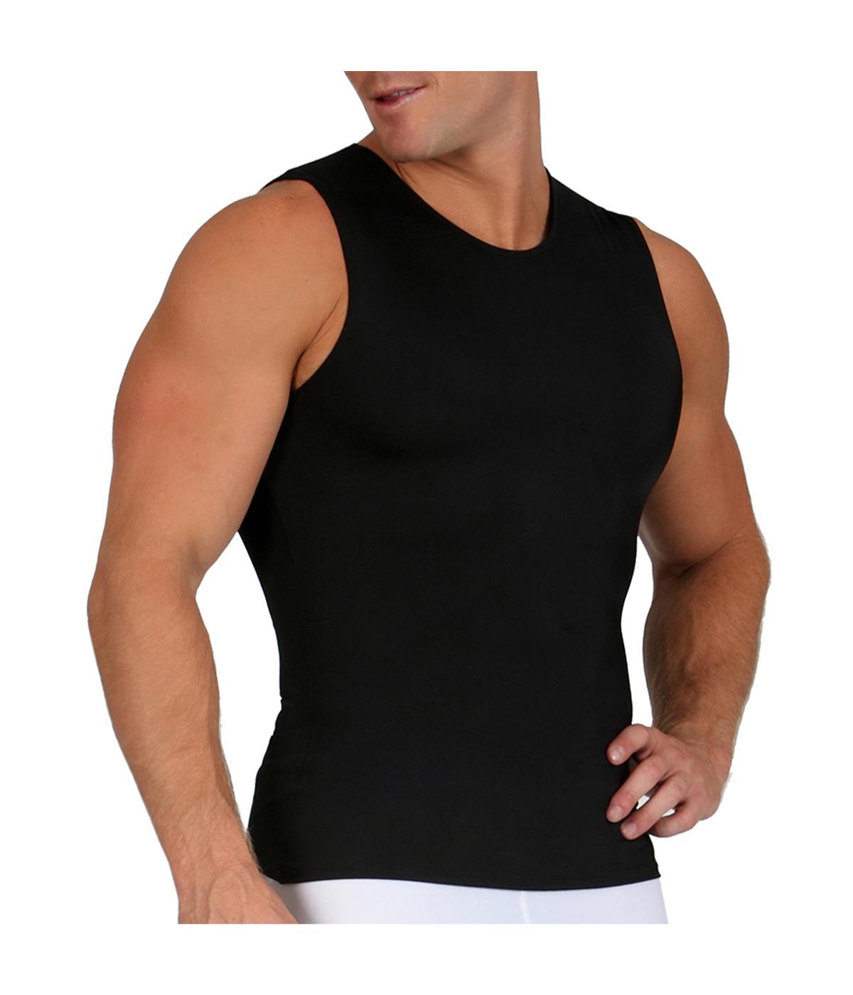  Insta Slim Men Sleeveless Crewneck Tank - Black - Bonton