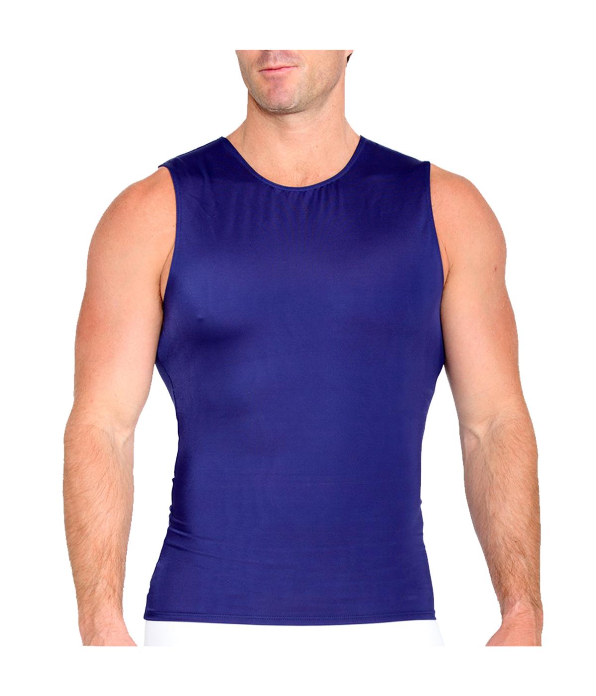  Insta Slim Men Sleeveless Crewneck Tank - Midnight Navy - Bonton