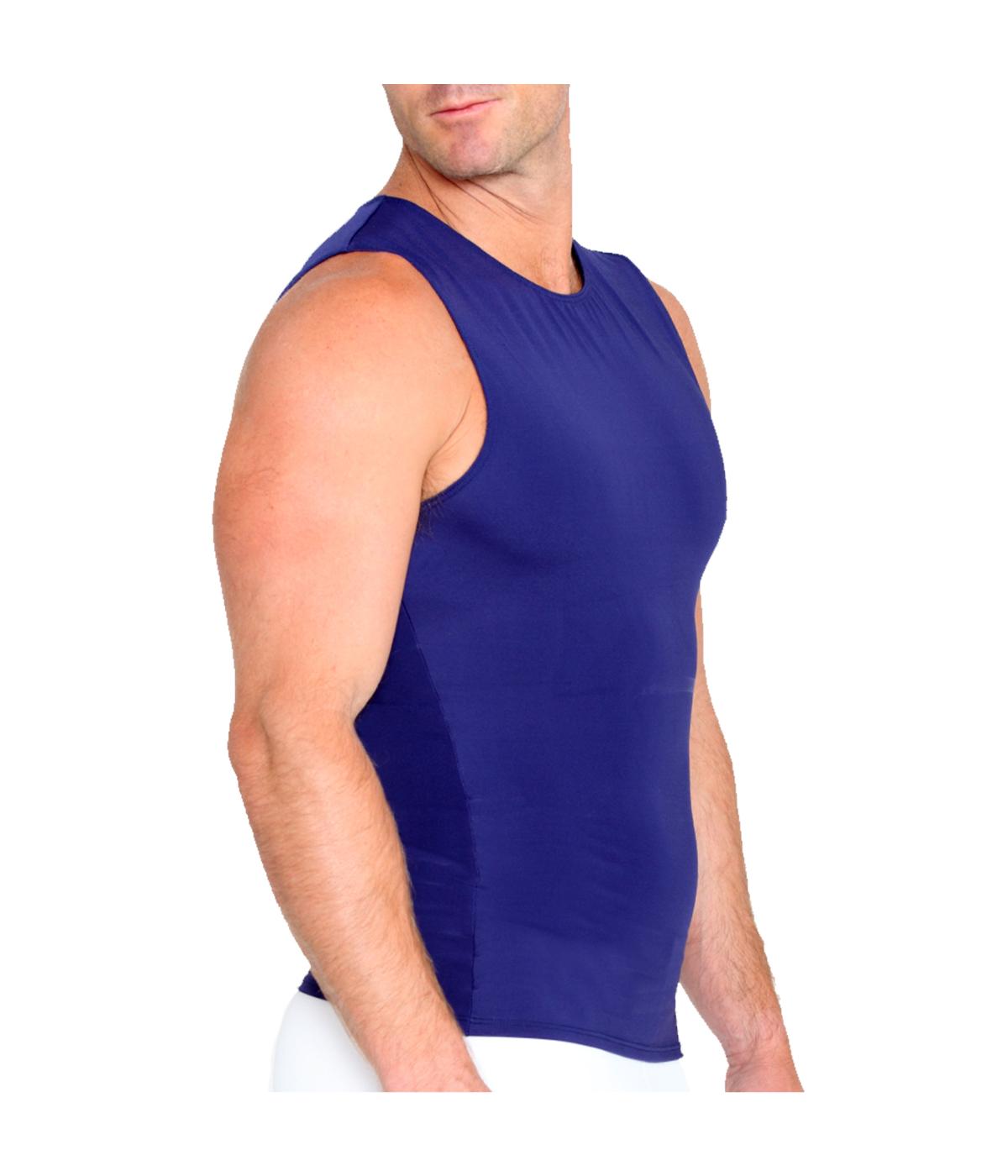  Insta Slim Men Sleeveless Crewneck Tank - Midnight Navy - Bonton