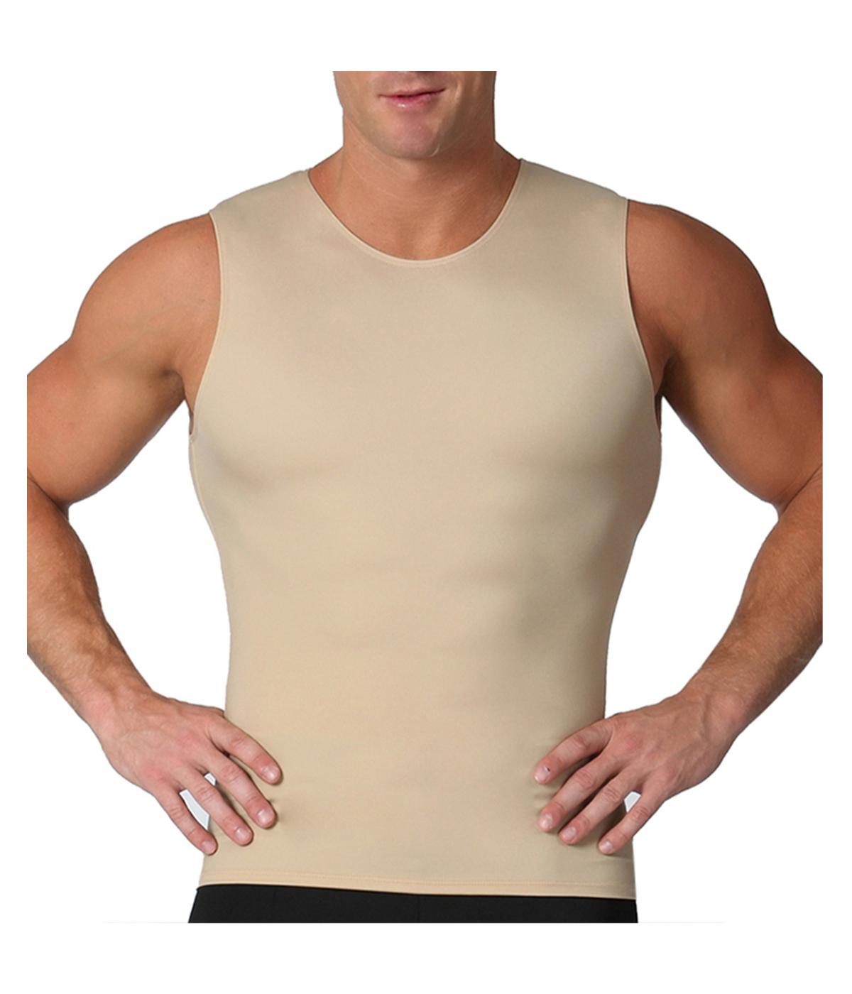  Insta Slim Men Sleeveless Crewneck Tank - Nude - Bonton