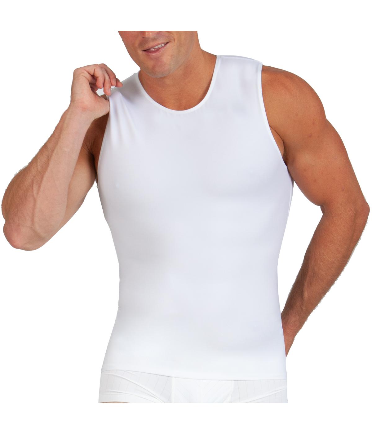  Insta Slim Men Sleeveless Crewneck Tank - White - Bonton