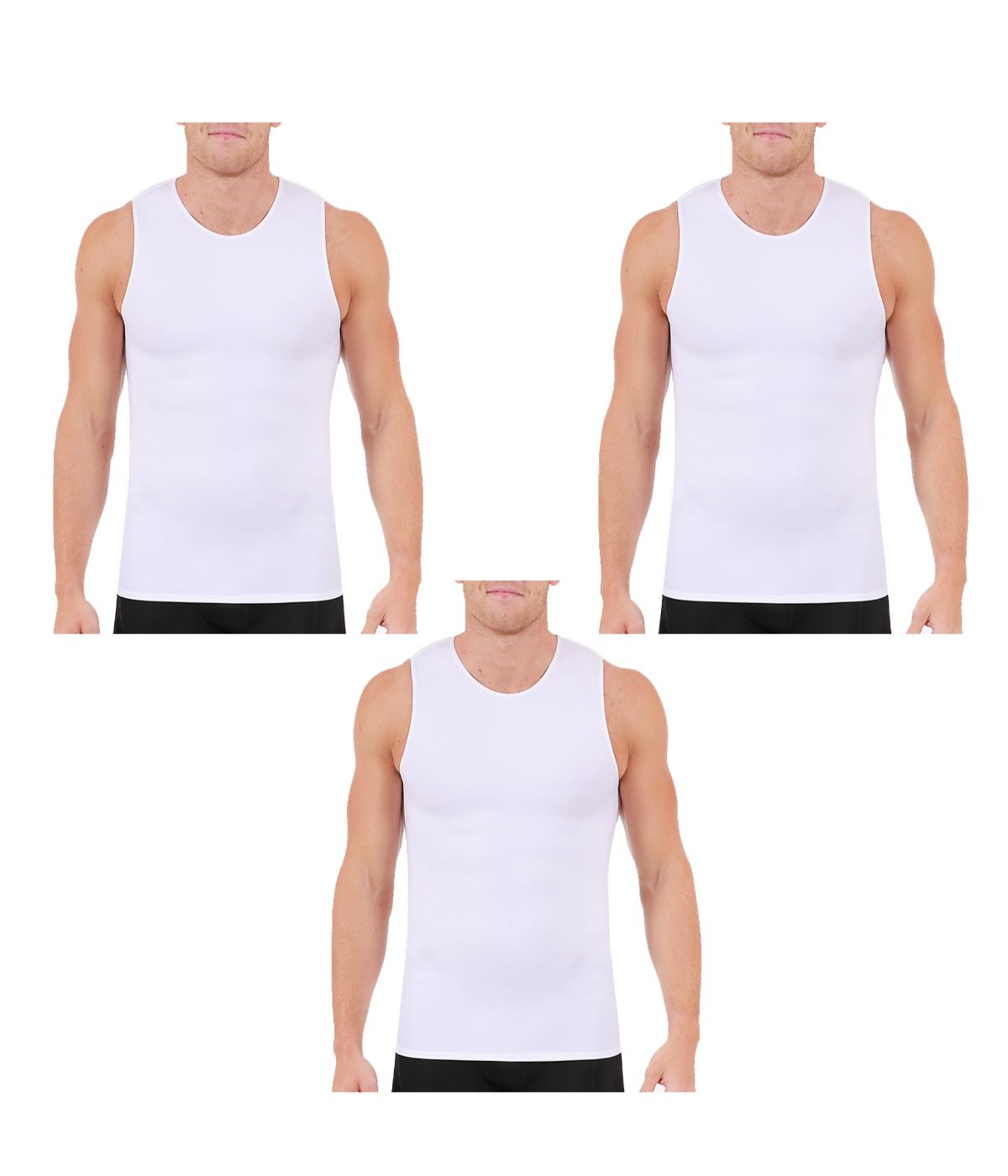  Insta Slim 3-Pack Sleeveless Crewneck Tanks - White - Bonton