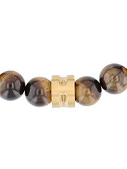 Stainless Steel Tiger Eye Bead Bolo Bracelet