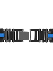 Black & Blue Ip Stainless Steel Bracelet