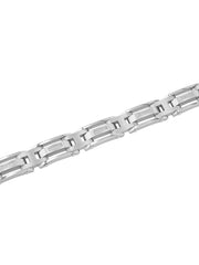 1/6Ctw Stainless Steel Link Bracelet