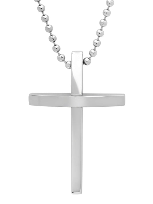 Stainless Steel High Polish Cross Pendant